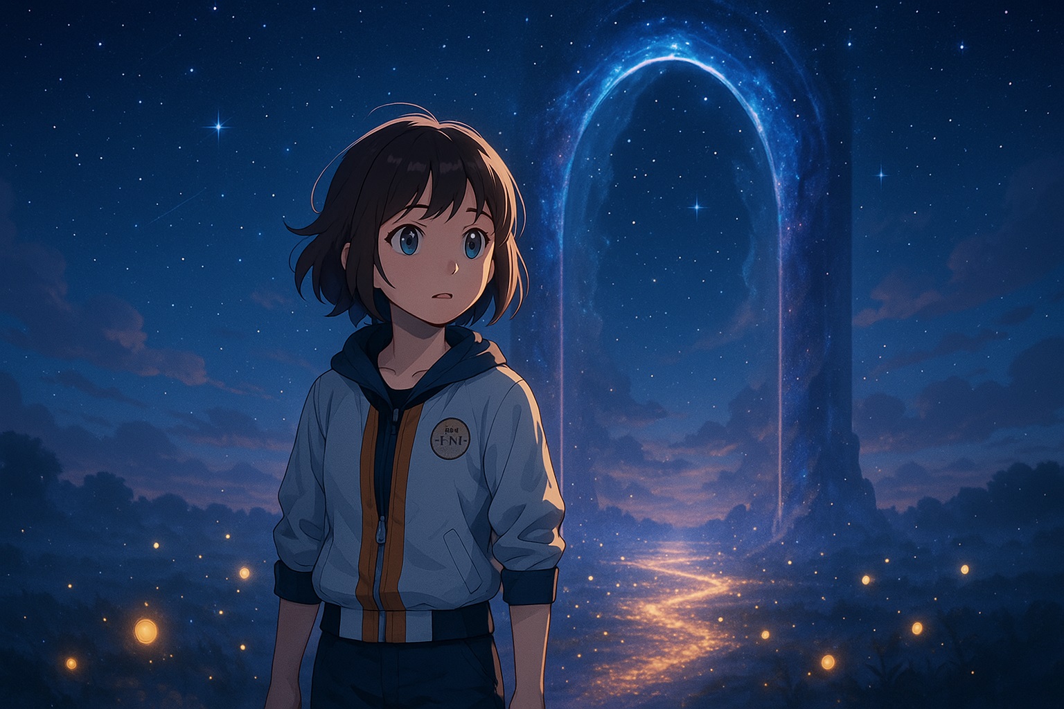 きらめく星空と宇宙への扉のイメージ