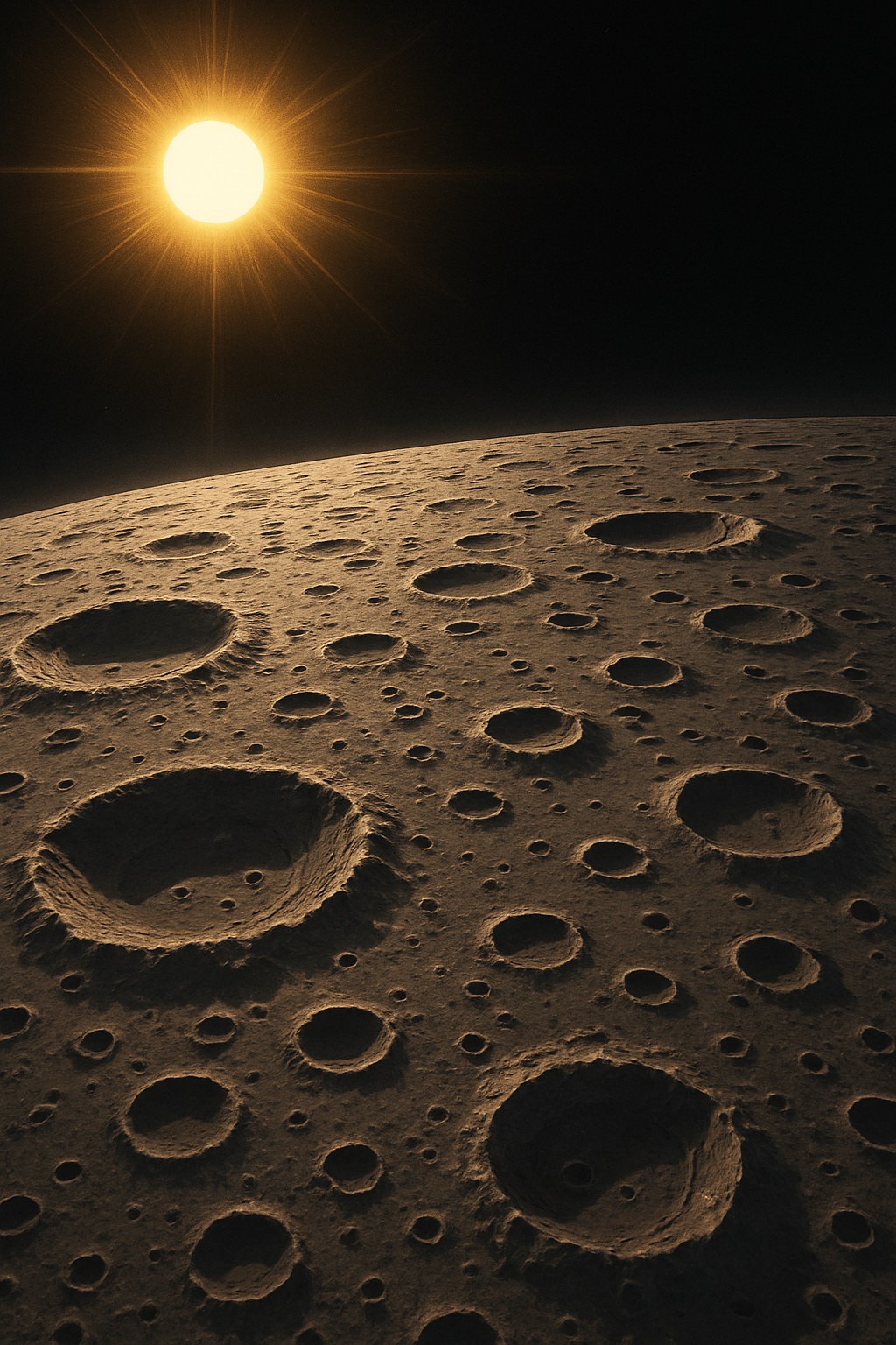 クレーターに覆われた水星の表面