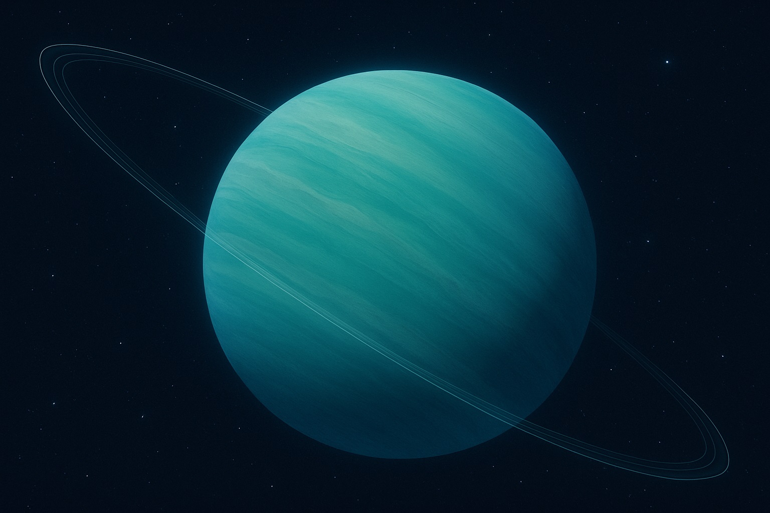 横倒しになった天王星のイラスト