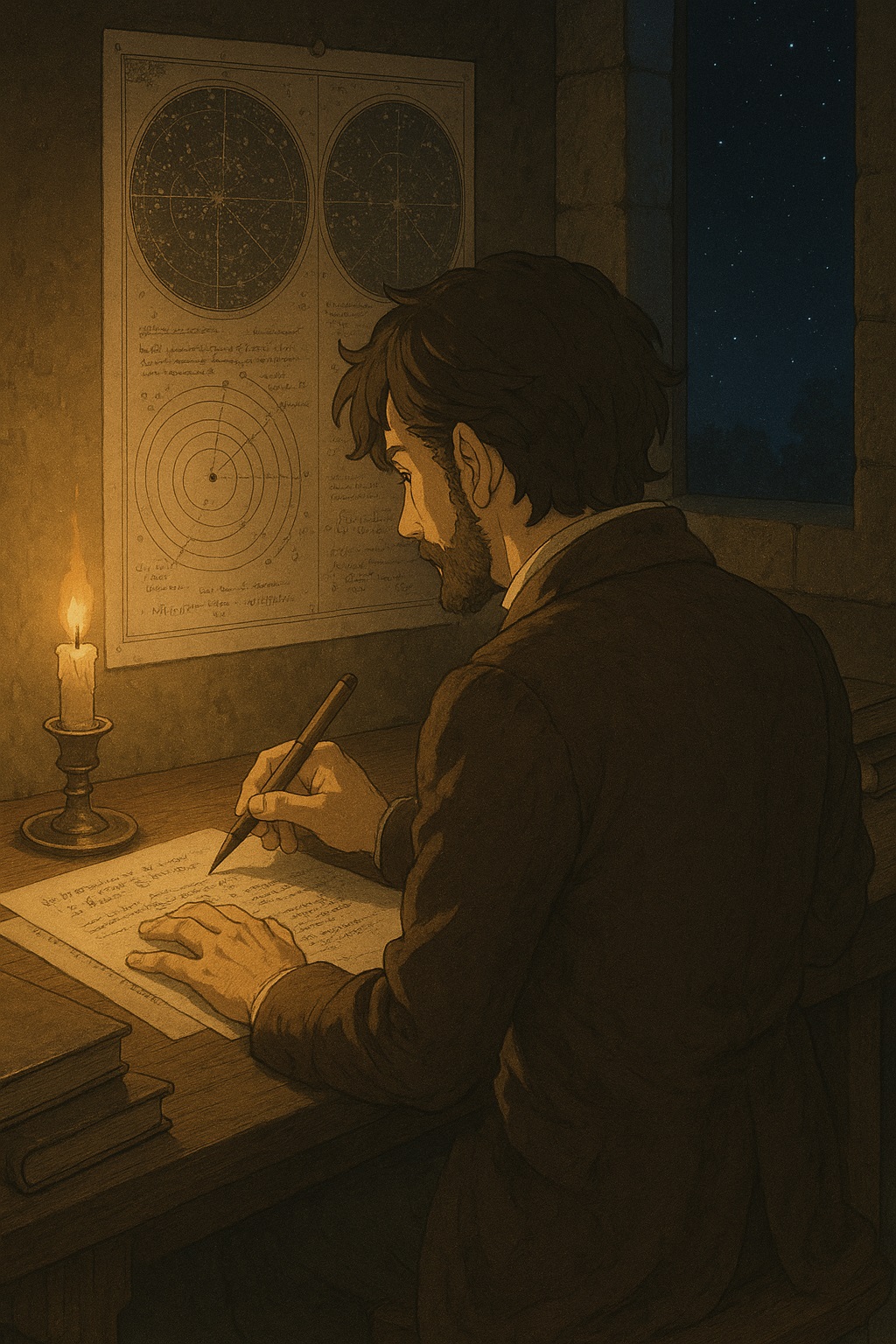 天文学者が計算するイメージ