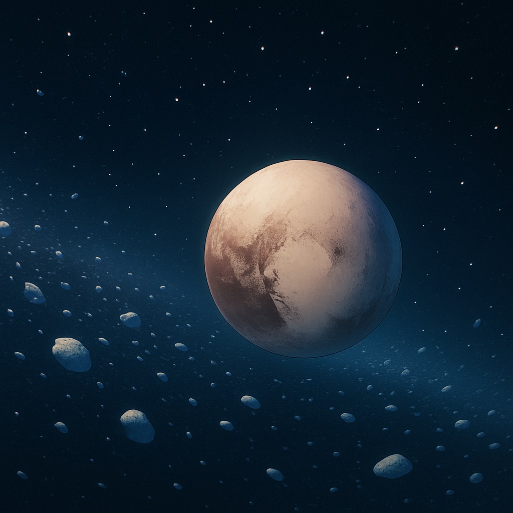 太陽系外縁部に位置する冥王星