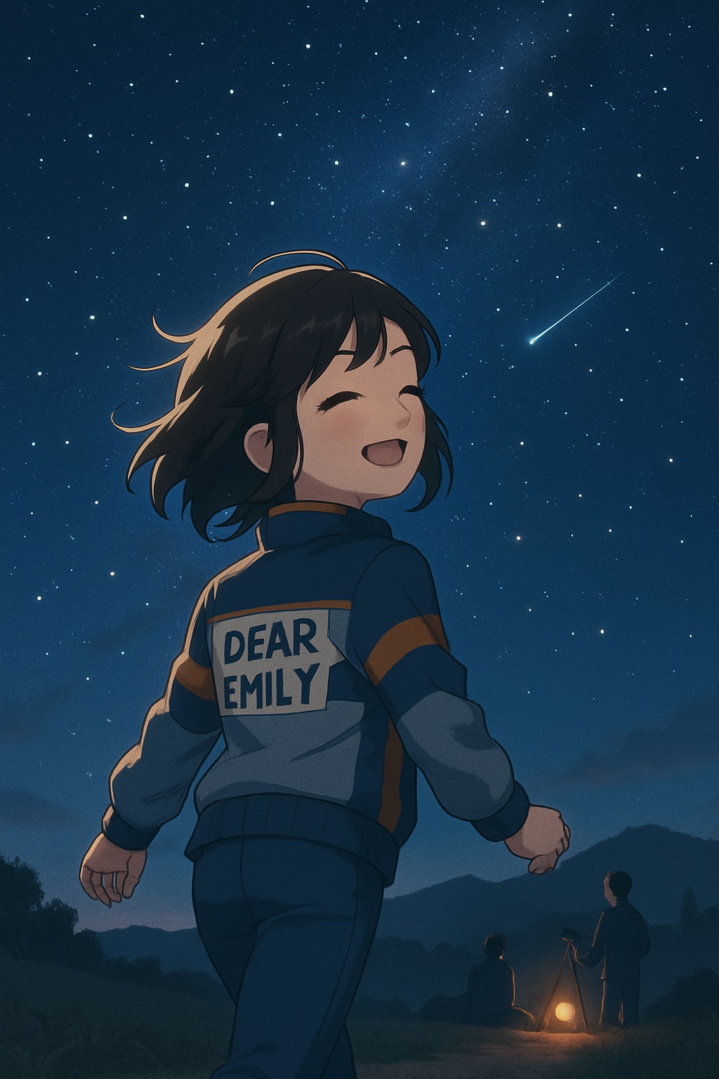 星空に感動し、新たな一歩を踏み出す女性